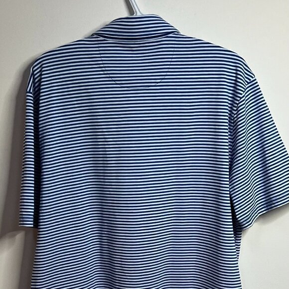 Johnnie-O Polo Shirt Men's Dante Striped Golf Performance Riptide Prep Size L - Picture 4 of 7